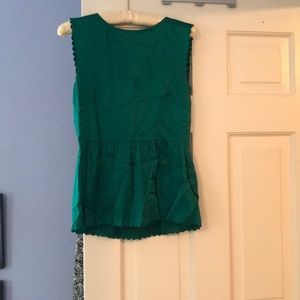 Kelly Green Madewell Peplum Tank